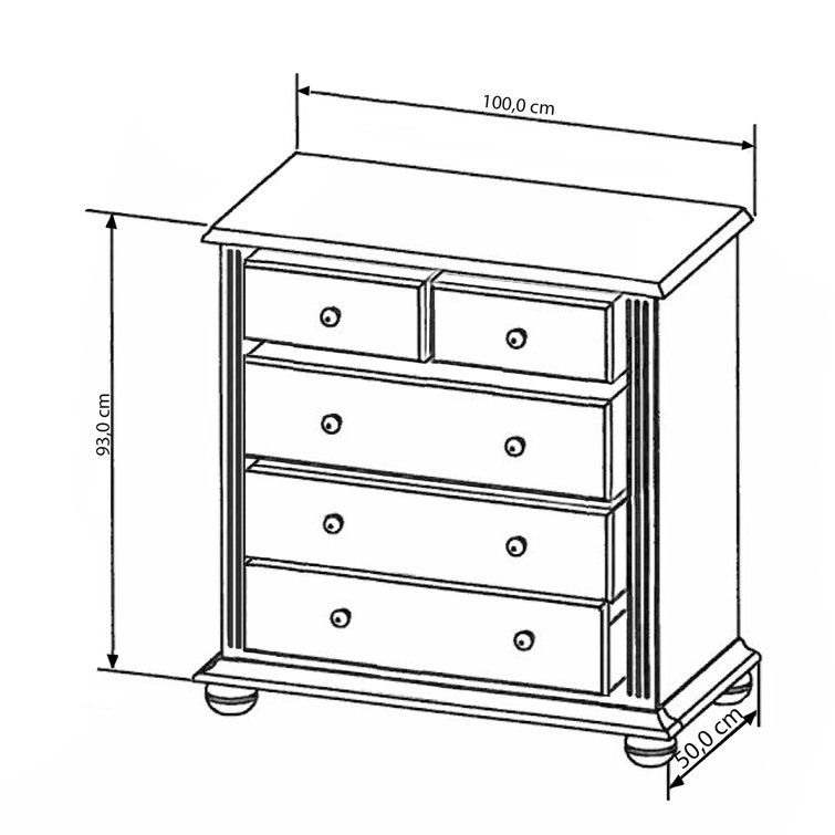 Lark Manor Emrys 5 Drawer Chest of Drawers Wayfair.co.uk
